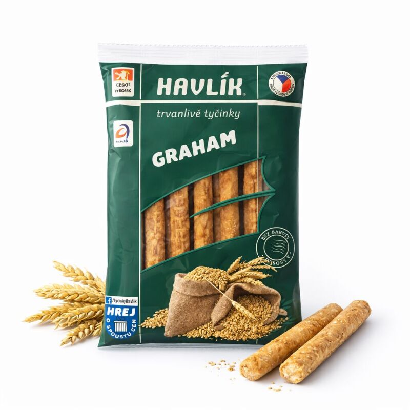 Havlík Graham trvanlivé tyčinky se sýrem a solí 90g